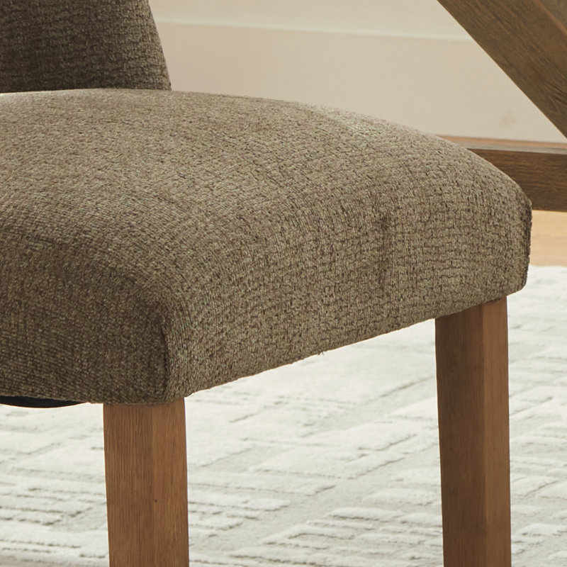 Ensemble de 4 chaises de salle à manger rembourrées, Chenille brun foncé