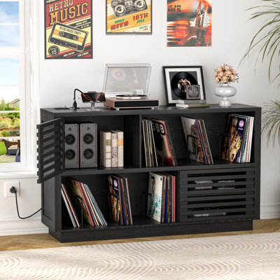 Support pour lecteur de disques 47 po avec station de charge et tablettes réglables