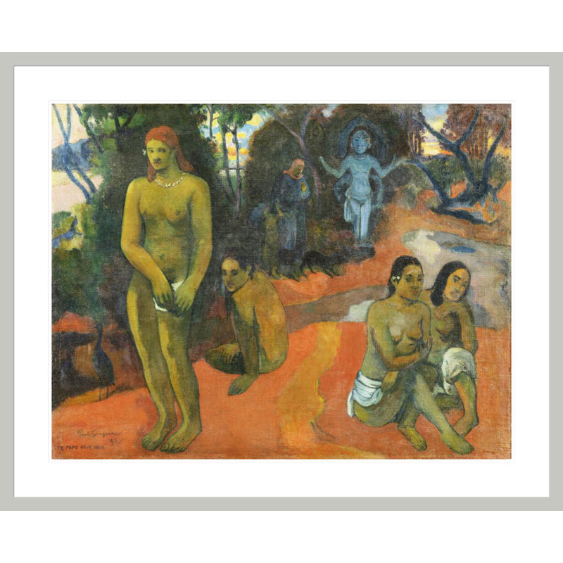 Te Pape Nave Nave (Delectable Waters) par Paul Gauguin - Impression sur toile encadrée, 33.5" H x 41.11" W