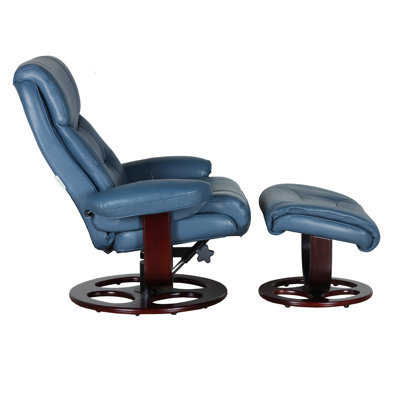 Cambel Upholstered Swivel Recliner with Ottoman