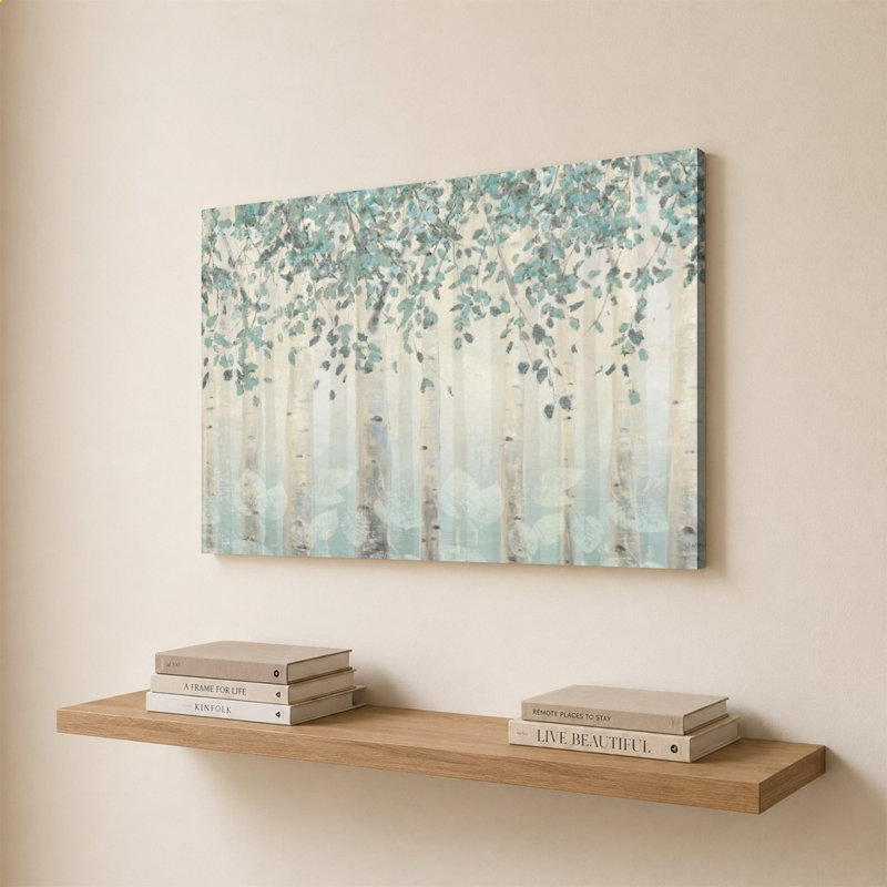 «Dream Forest I Silver Leaves» par James Wiens - impression sur toile, 24" H x 36" W, Does Not Apply