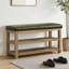 Hahnville Faux Leather Upholstered Storage Shoe Bench-2104165786-2104165785