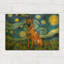 «Belge Malinois Starry Night» par Rich Monet, art mural en métal doré, 16 po x 12 po-1348980877