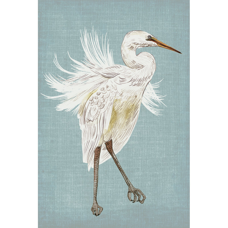 «Heron Plumage III» par Melissa Wang - impression sur toile tendue, H 12 po x l 8 po x P 1,25 po