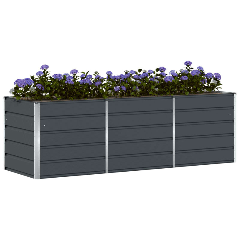 Planter Steel, 75cm H x 240cm W x 80cm D, Ivory