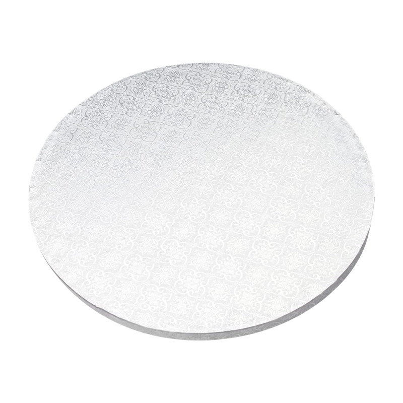 Moule à gâteau rond à bord lisse blanc, H 0,5 po x l 8 po x P 8 po