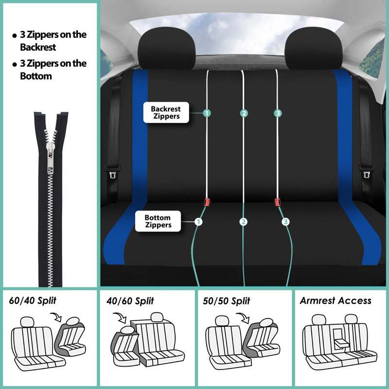 Cosmopolitan Seat Covers Full Set, Blue