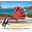 2-Piece Rattan Patio Chaise Lounge Set, 5-Position Recliner with Cushions-435202384