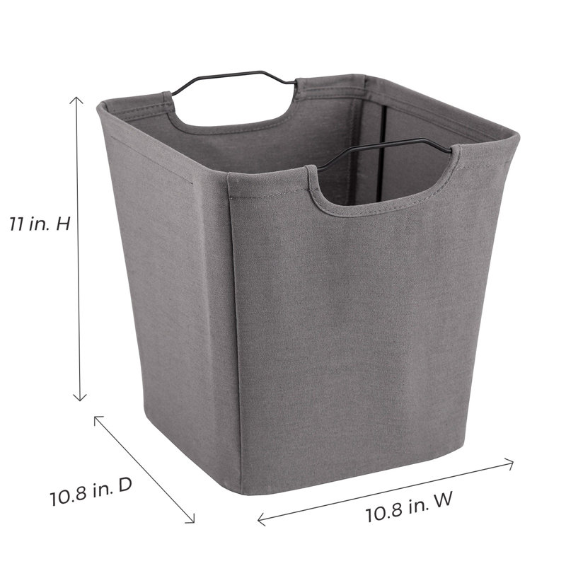 Bac de rangement à poignée en fil métallique Cubeicals, Gris foncé