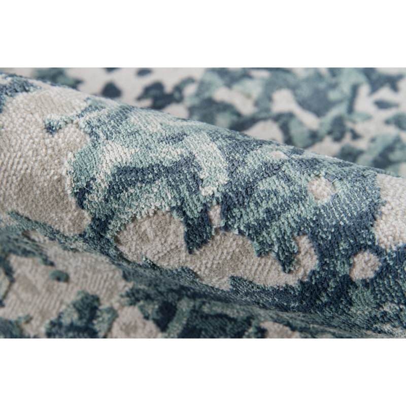 Tapis oriental bleu Pulver, Rectangle 1 pi 10 po x 2 pi 10 po