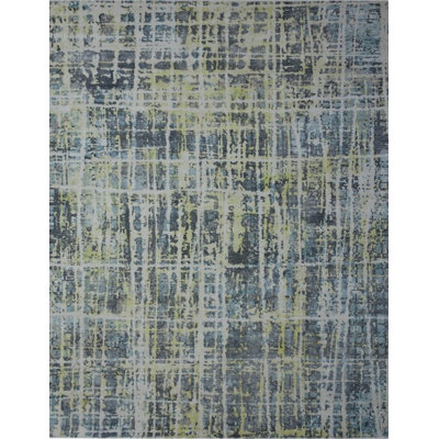 Contemporary One-of-a-Kind Rectangle 6 X 9 Hand Knotted Area Rug