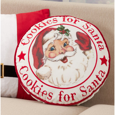 Cookies For Santa Design Throw Pillow
