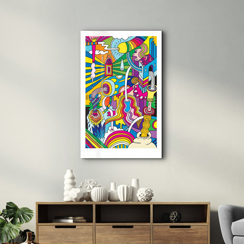 Elegant Tempered Glass Wall Art Painting, 13.8 x 21.7 inches | 100% Tempered Glass, Thickness: 0.16 inches | UV Printed for Vibrant Colors | Perfect for Home Decor, Living Room, & Office Spaces