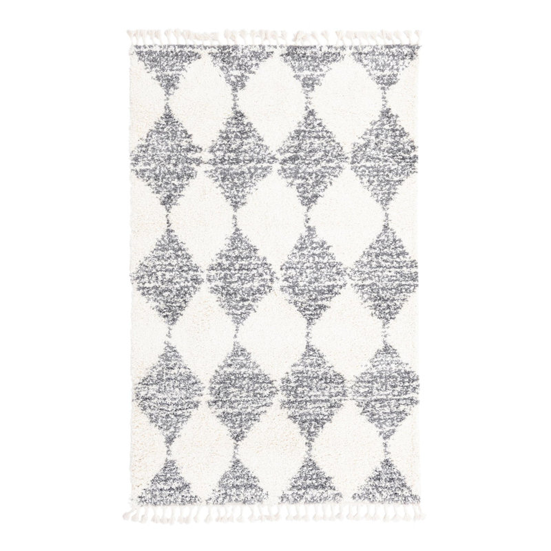 Serenity Shag Geometric Indoor Rug, Rectangle 5'3" x 8'