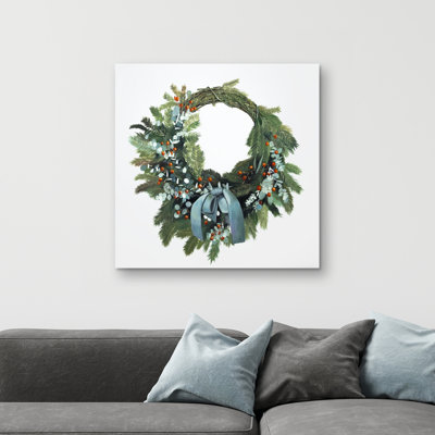 Christmas wreath - 32"x32" art on canvas