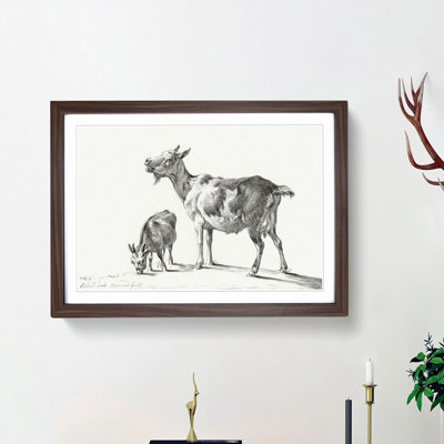 Two Goats by Jean Bernard - Framed Print