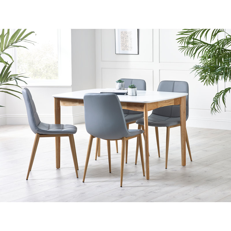 Candleick Upholstered Dining Chair, Grey, Natural