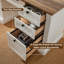 Bureau de direction de ferme 60 po avec tiroirs, bureau à domicile en bois avec rangement pour écrire, étudier et travailler-1442769188