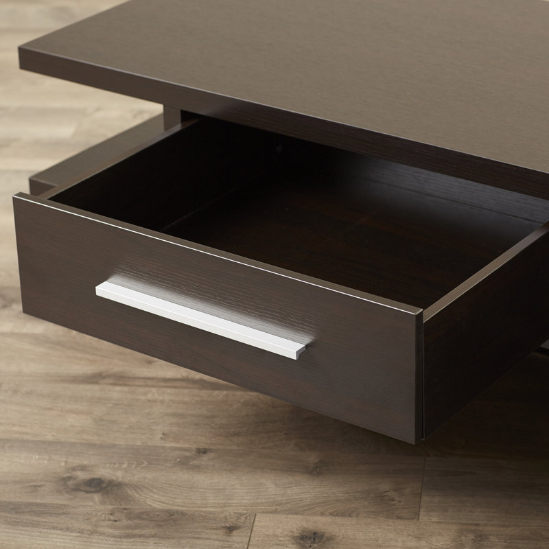 Aghalee Trestle Coffee Table with Storage, Coffee Bean