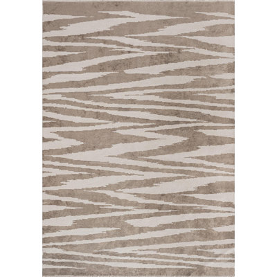 Altovese Rectangle Abstract Cotton and Viscose Indoor / Outdoor Area Rug