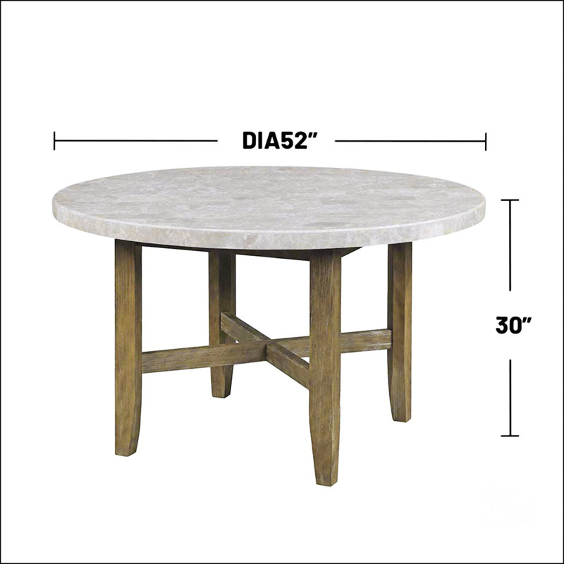 Marble Top Round Dining Table
