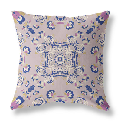 Coussin décoratif à motif floral 16 po x 16 po