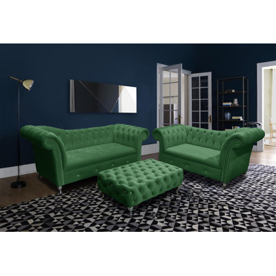 Painter Velvet Living Room Set