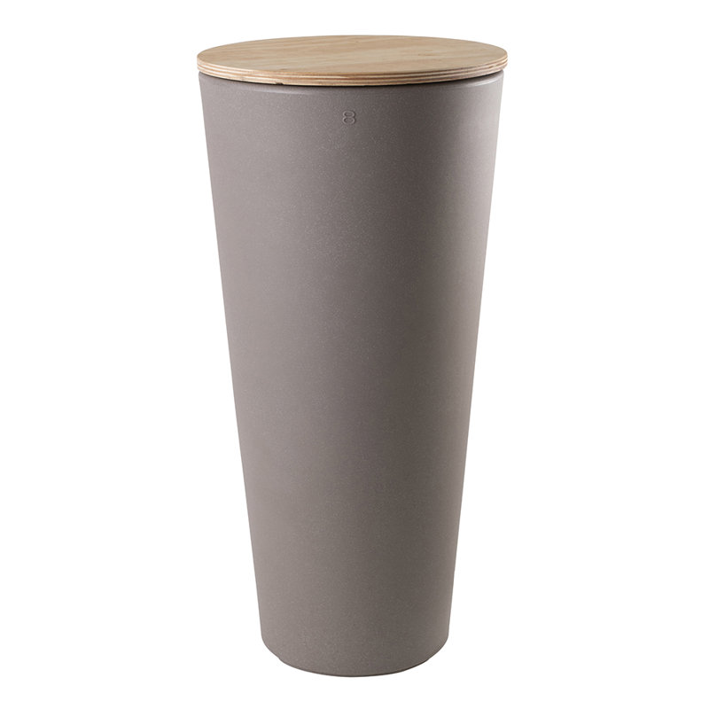 Vita Pot Planter, 100cm H x 49cm W x 49cm D, Taupe