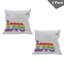Housse de coussin carré en bois love sign on-24967837