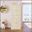 Armoire de rangement en rotin à 4 portes avec 1 tiroir et 4 tablettes réglables, durable et imperméable pour une utilisation extérieure
