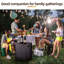 Propane Tank Cover Table, 9 Kg Propane Tank Storage Box, Outside Propane Tank Hideaway Storage Container, Liquid Gas Tank Storage Cabinet Side Table for Garden Patio, Bronze
