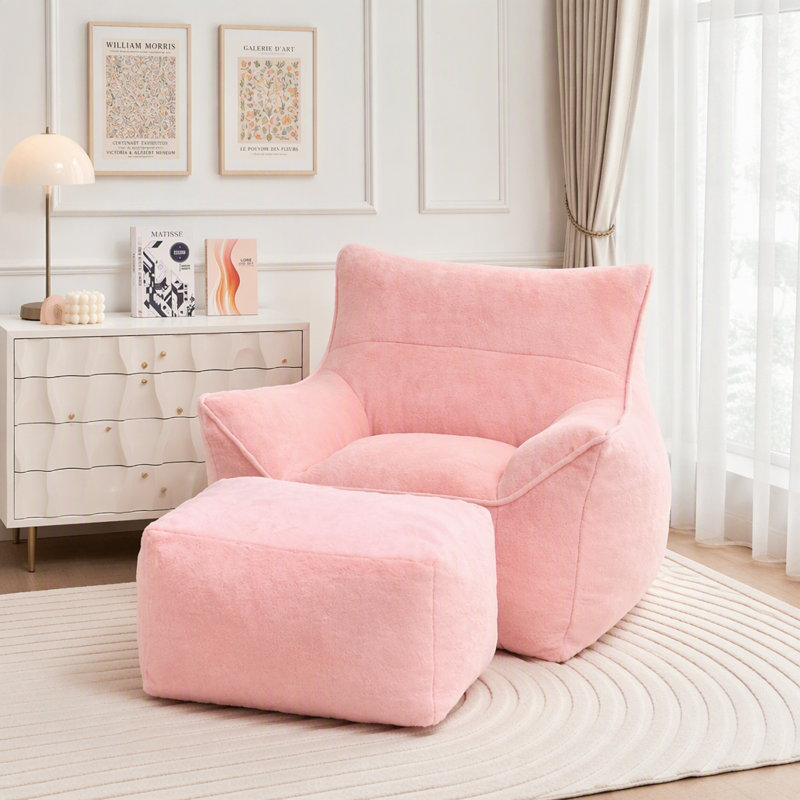 Fauteuil à billes, fauteuil paresseux, Rose