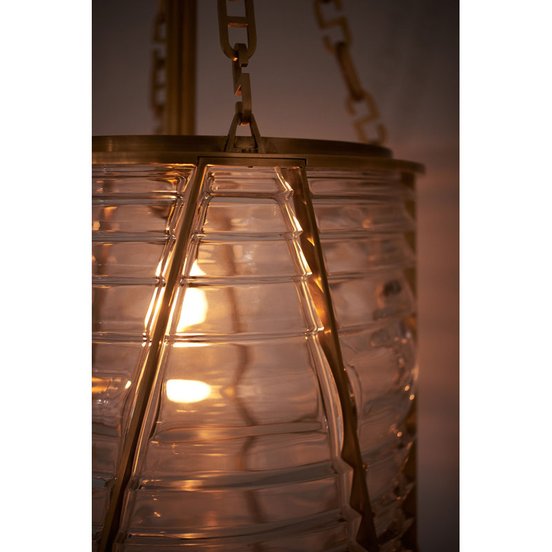 Ralph Lauren Chatham 1 Light Large Pendant, Natural Brass, 17" H x 18.5" W x 18.5" D
