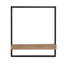Tablette décorative en bois de style industriel 15,7 x 5,9 x 17,7, élément Modern Flair Decor, élément distinctif