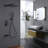 Shower System with Waterfall Tub Spout, Shower Faucet Set for Bathroom with 10 Inch Rain Shower Head and Handheld Shower Head Set with Rough-in Valve-69851324