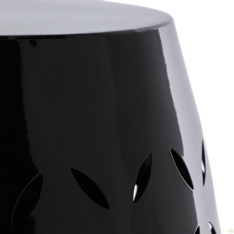 Table d'appoint 12 po, table de bout cylindrique, Noir