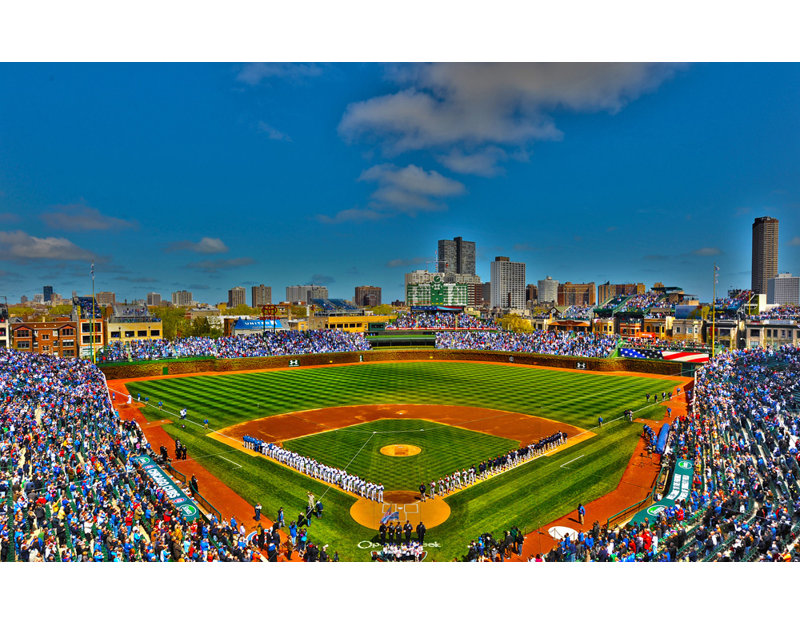 Wrigley Field, H 11 po x l 18 po