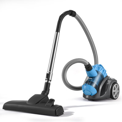 Canister Vacuum Cleaner 1000W 17 kPa Portable Bagless Canister Vacuum, for Carpets, Hardwood Floors, Pet Hair, Adjustable Strong Suction, Easy-to-Clean Filter, with Hose, Cleaning Attachments