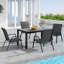 Ensemble de table et chaises d'extérieur en rotin pour osier tissé 5 pièces Ebern Designs