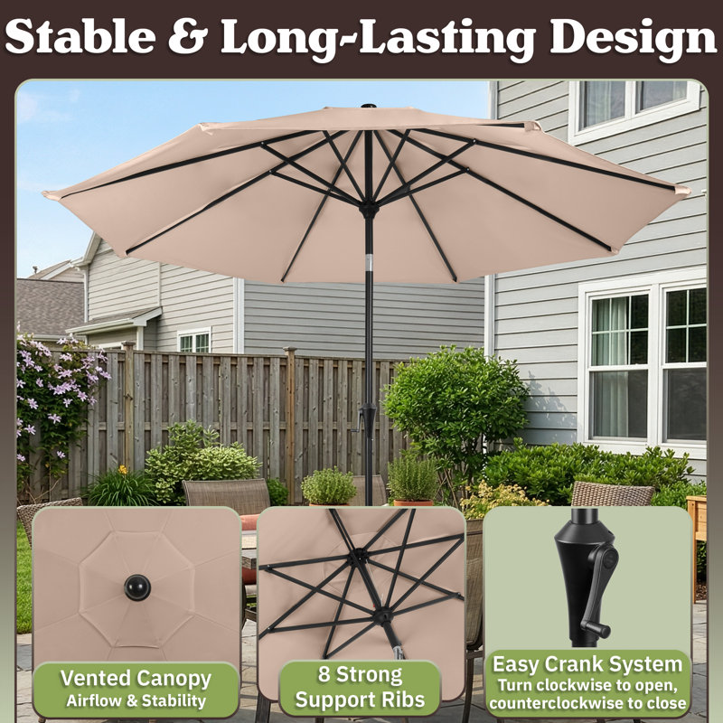 best choice products patio umbrella offset 10& 39 10ft Solar LED Cantilever Hanging Market Umbrella, 8 Sturdy Ribs, Easy Adjustment and high Best Choice Products 10x10ft 2-Tier