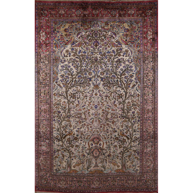Tapis traditionnel avant teinture végétale pré-1900 4 x 7