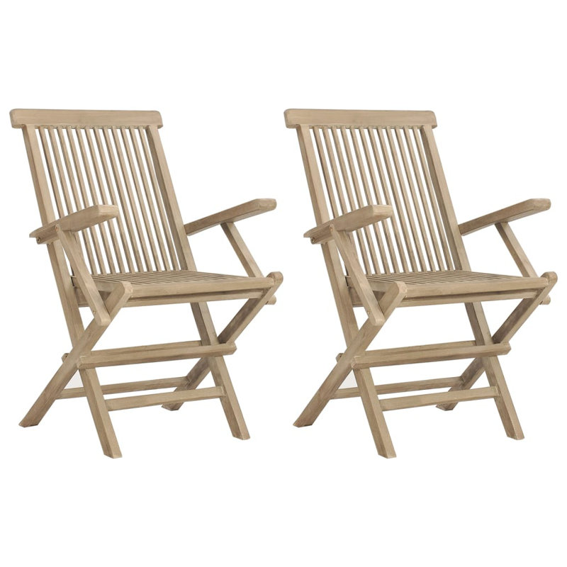 Haybridge Solid Wood Patio Folding Chair Folding Chair Set
