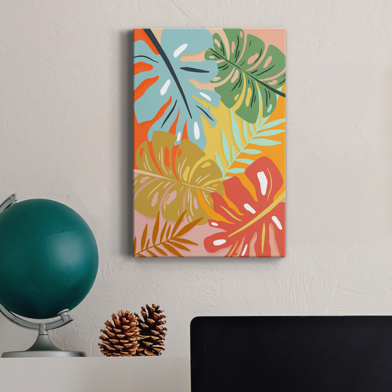 «Tropical Foliage I», impression sur toile tendue, H 60 po x l 40 po x P 1 po
