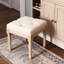 Petit banc rembourré beige, 15,82 po x 15,82 po, convenant à la chambre à coucher, banc de piano avec dimensions carrées en mousse à mémoire de forme, grand jardin extérieur, rembourrage doux