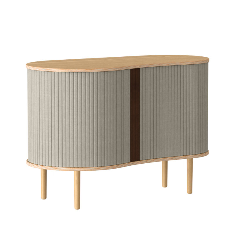 Hollar Solid Wood Accent Cabinet, White Sands/Light Oak