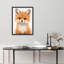 Cute Fox Portrait Framed Wall Art Prints - Adorable fluffy fox illustration, for nursery or kids room-125211966-125211967