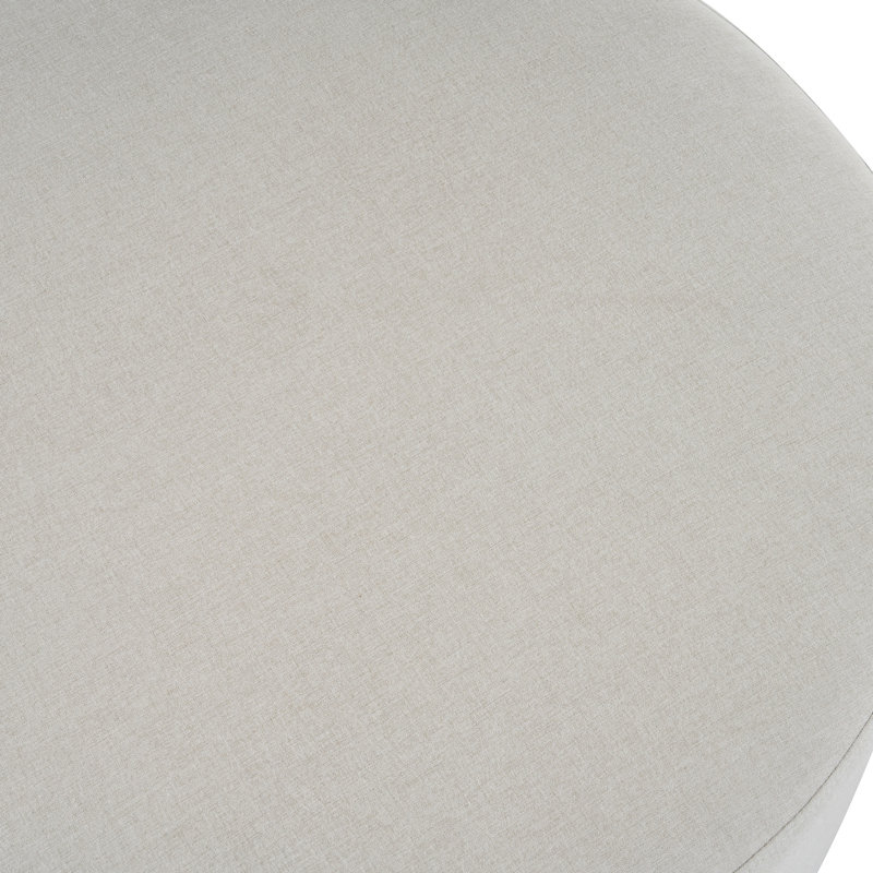 Tissu rond blanc avec pieds en bois d'hévéa de haute qualité, conception moderne pour l'espace de vie principal, fonction antidérapante silencieuse, entretien facile