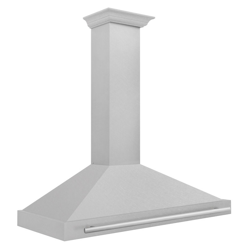 ZLINE 48" Fingerprint Resistant Stainless Steel Range Hood with Stainless Steel Handle, Satin Stainless Steel