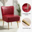 Chaise d'appoint rembourrée en similicuir pour salon, chambre à coucher-367099171