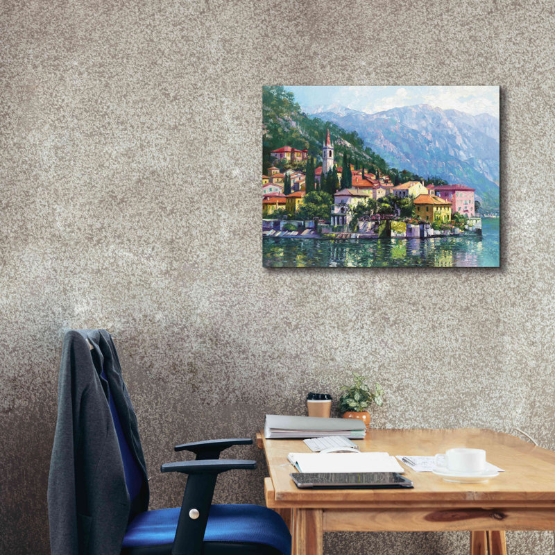 «Reflections of Lake Como» par Howard Behrens, impression sur toile, H 26 po x l 34 po x P 1,5 po